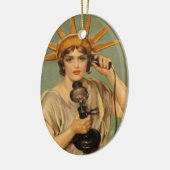 Antieke Beeld van de Vrijheid, Wereldoorlog I patr Keramisch Ornament (Links)