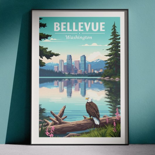 Antieke Bellevue Washington Poster