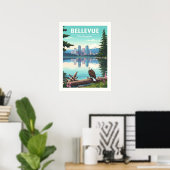 Antieke Bellevue Washington Poster (Thuiskantoor)