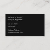 Antieke Beoordeling Visitekaartje (Achterkant)