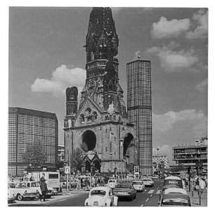 Antieke Berlijnse Kaiser Wilhelm-herdenkingskerk Tegeltje