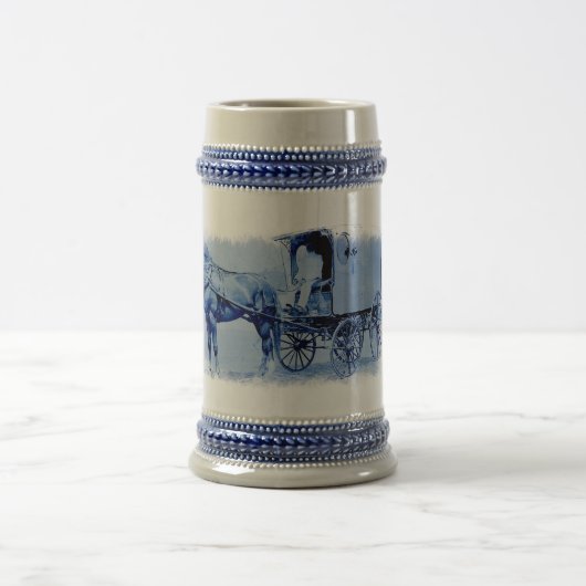 Antieke bezorgwagen keramische stein bierpul (Center)
