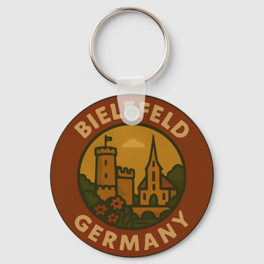 Antieke Bielefeld Duitsland Kunst Sleutelhanger (Voorkant)