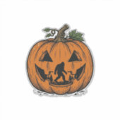 Antieke Bigfoot Pompoen Halloween Vector Ontwerp_1 Sticker (Voorkant)