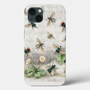 Antieke Bij Koningin Bij Entomologie Botanisch Case-Mate iPhone Case