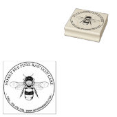 Antieke Bijen Rond Rubberstempel (Gestempeld)