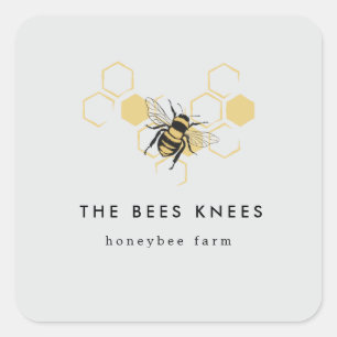 Antieke Bijenteelt & Honingbijen Boerderij Onderne Vierkante Sticker