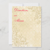 Antieke bijlage of menukaart kaart (Voorkant)