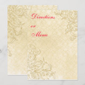 Antieke bijlage of menukaart kaart (Voorkant / Achterkant)