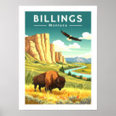 Antieke Billings Montana Poster (Voorkant)
