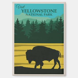 Antieke Bizon Buffalo van Nationaal Park Yellowsto Magneet