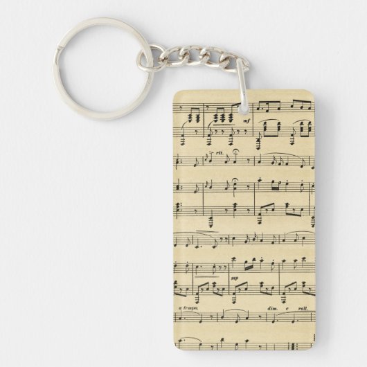 Antieke Bladmuziek Sleutelhanger (Voorkant)