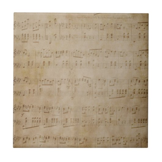 Antieke bladmuziek tegeltje (Voorkant)