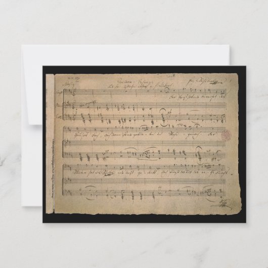 Antieke bladmuziek uit 1822, Lied van de oude man (Voorkant)