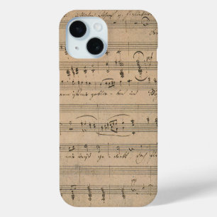 Antieke bladmuziek uit 1822, Lied van de oude man iPhone 15 Case