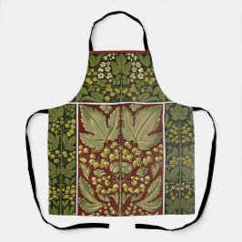 Antieke bladpatroon all-over print Schort