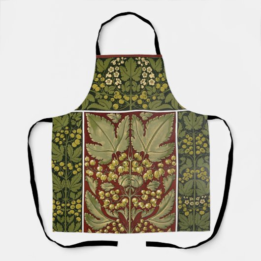 Antieke bladpatroon all-over print Schort (Voorkant)