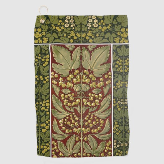 Antieke bladpatroon golfhanddoek (Voorkant)