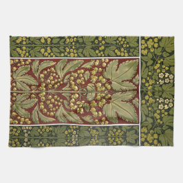 Antieke bladpatroon keukenhanddoeken