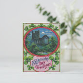 Antieke Blarney Castle St. Patrick's Day kaart (Staand voorkant)