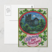 Antieke Blarney Castle St. Patrick's Day kaart (Voorkant / Achterkant)