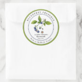 Antieke blauwe bosbessengelei pot etikettering ronde sticker (Tas)