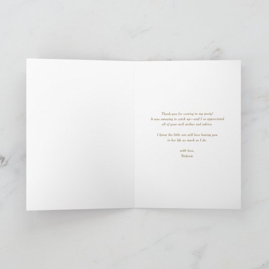 ANTIEKE BLAUWE EN GELE MASON POT KAART MET DANKJE (Binnen)