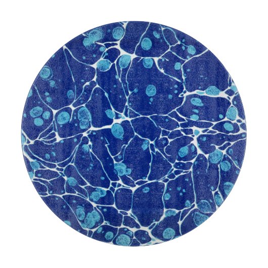 Antieke Blauwe Geglazuurde Witte Rivier Kunst Snijplank (Voorkant)