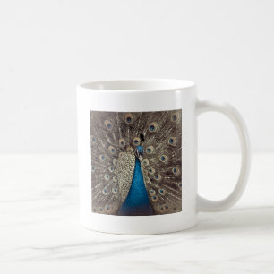 Antieke Blauwe Pauw Koffiemok
