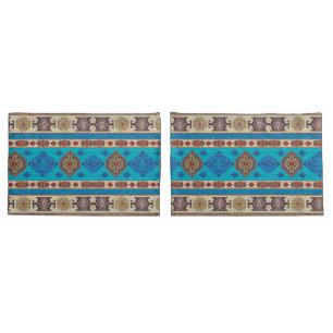 Antieke Blauwe Turkse Kilim Tapijt Vloerkleed Kussensloop