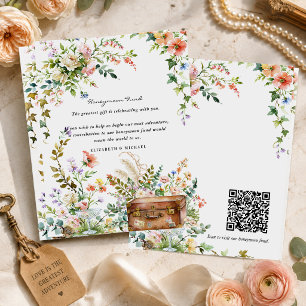 Antieke Bloem Bruidsreis Fonds QR Code Bijlage