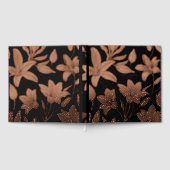 Antieke Bloem Persoonlijke Trouwdag Echte Folie Gastenboek (Volledig)