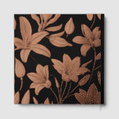 Antieke Bloem Persoonlijke Trouwdag Echte Folie Gastenboek (Achterkant)