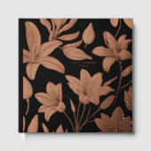 Antieke Bloem Persoonlijke Trouwdag Echte Folie Gastenboek (Voorkant)