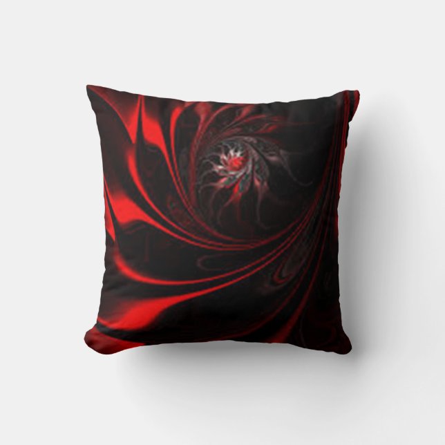 Antieke Bloem Roos Elegante Kunst Kussen (Voorkant)