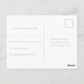 Antieke bloem-RSVP Briefkaart (Achterkant)