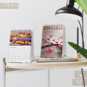 Antieke bloem vlinder kalender