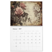 Antieke Bloem Vlinder Kalender (Feb 2027)