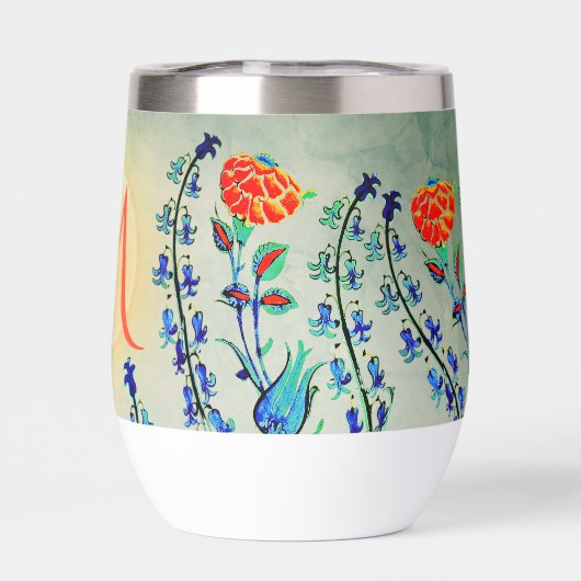 Antieke bloemen Ottomaanse dynastie schilderij (Achterkant)