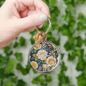 antieke bloemen sleutelhanger (Hand)