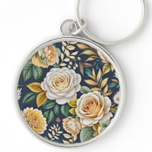 antieke bloemen sleutelhanger