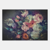 ANTIEKE BLOEMEN ZWARE DECOUPAGE AFDRUKKEN INPAKPAPIER VEL (Voorkant 3)