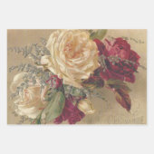 ANTIEKE BLOEMEN ZWARE DECOUPAGE AFDRUKKEN INPAKPAPIER VEL (Voorkant 2)