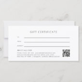 Antieke bloemencode QR bedrijfs cadeaubon (Achterkant)