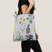 Antieke bloemenset tote bag (Dichtbij)
