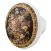 Antieke bloemenslotknop keramische knop (Rechts)