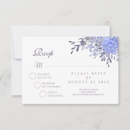 Antieke bloemenuitnodiging RSVP-huwelijksreactieka RSVP Kaartje