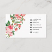 Antieke Bloemige Botanische Aangepaste Monogram Visitekaartje (Achterkant)