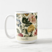 Antieke Bloemige Monogramnaam Koffiemok (Links)