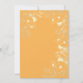 Antieke Bloemige Paarse Trouw Uitnodiging (Achterkant)